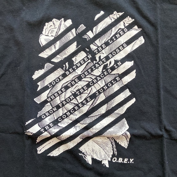 OBEY | Black Tee with Designs - Picture 2 of 5